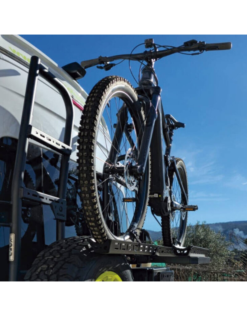 Klappbarer Fahrradträger für bis zu 4 Fahrräder, Heavy-Duty-Ausführung zur Montage auf dem Universalheckträger von Koru