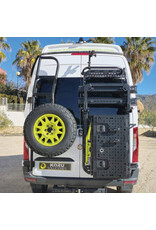Foldable bike rack for up to 4 bikes, heavy-duty design for mounting on the Koru universal rear rack