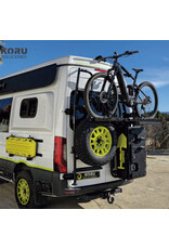 Porte-vélos rabattable pouvant accueillir jusqu'à 4 vélos, modèle ultra-résistant à monter sur le porte-bagages arrière universel de Koru