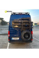 Foldable bike rack for up to 4 bikes, heavy-duty design for mounting on the Koru universal rear rack