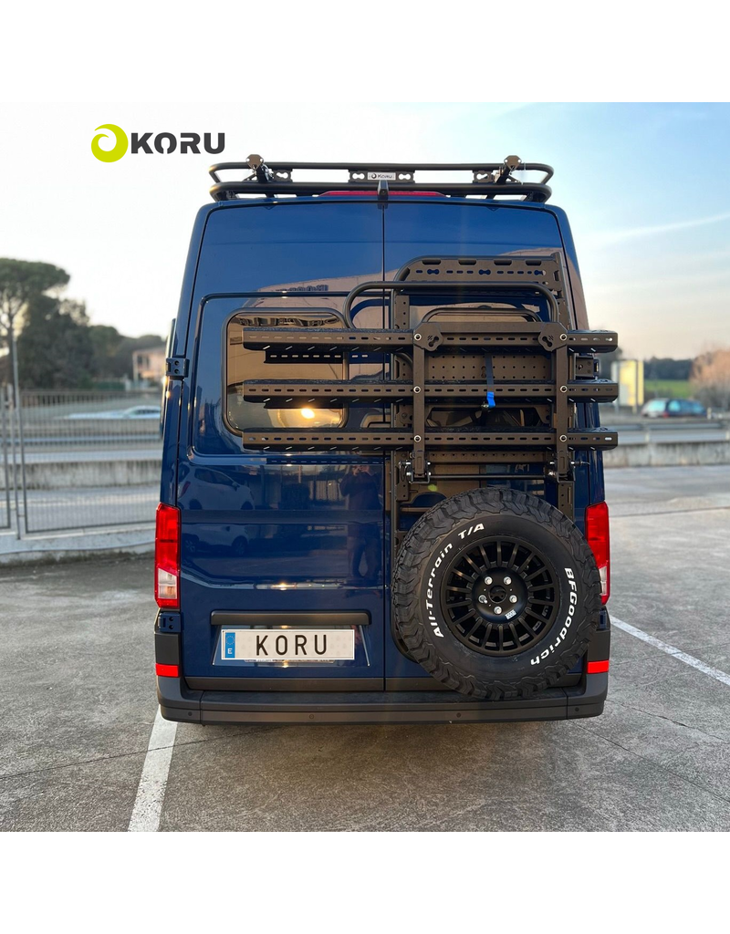 Klappbarer Fahrradträger für bis zu 4 Fahrräder, Heavy-Duty-Ausführung zur Montage auf dem Universalheckträger von Koru