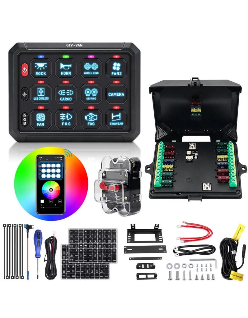 GTV-VAN  12 Gang Switch Panel with Bluetooth APP Control