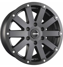 Delta Hanma, black alloy wheel, 8.5Jx17H2, 5/120, ET 40 for VW Crafter / MAN TGE 2017 onwards and VW T6, T6.1