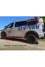 Side protection panels for the Ford Transit / Tourneo Custom 2025+ & VW New Transporter T7 (V710/NRN/NXN), short wheel base, matt or gloss black, silver or carbon-look