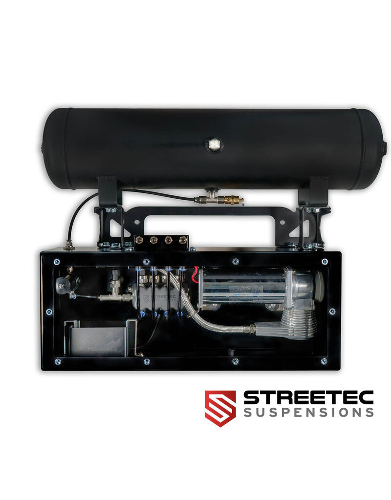 STREETEC autoleveling Box (kit générateur d'air inclus) pour Renault Trafic II et III (et modèles équivalents : Fiat Talento, Nissan NV300, Nissan Primastar, Opel Vivaro B)