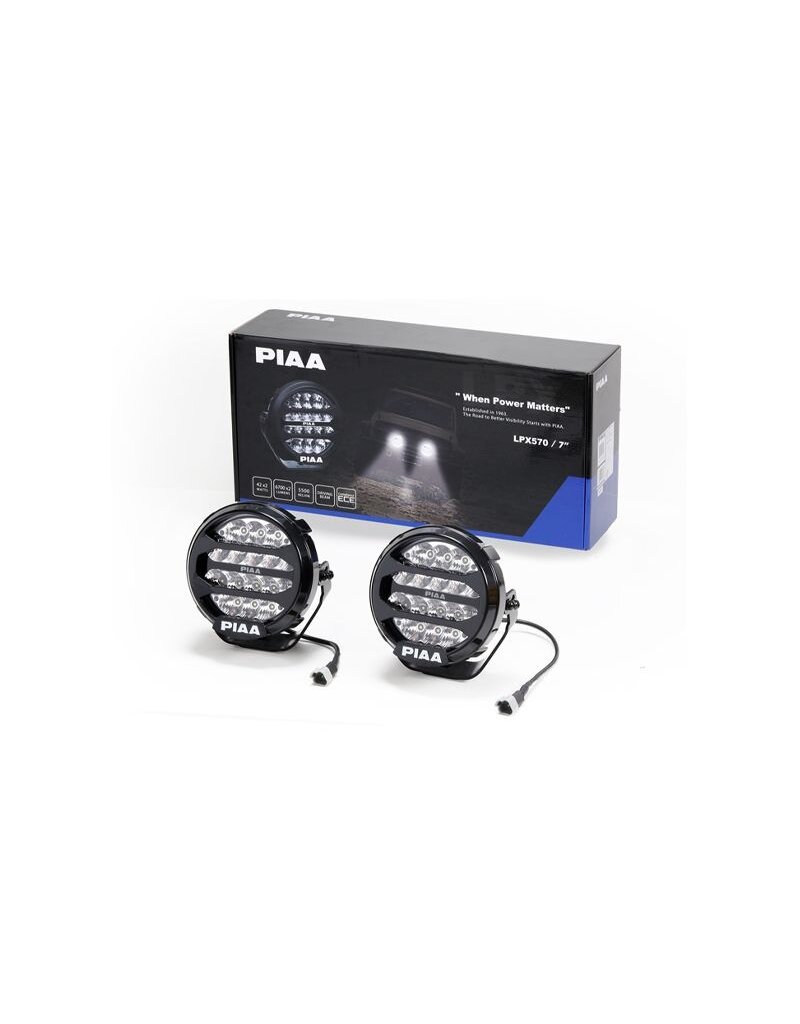 Driving light - PIAA - LPX 570 - 7.2" - 18.4cm - Position light White - Driving - Set