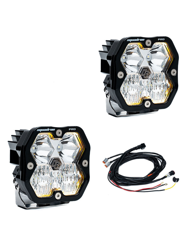 BAJA DESIGNS Squadron 2.0 Pro Black LED Auxiliary Light Pod Pair - Universal (different options available)