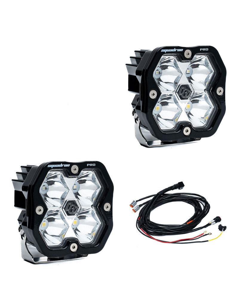 BAJA DESIGNS Squadron 2.0 Pro Schwarz LED-Zusatzscheinwerfer-Paar – Universal (verschiedene Optionen erhältlich)