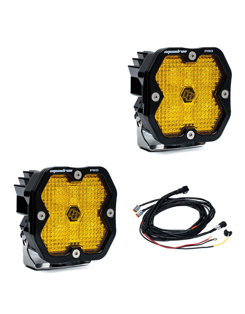 BAJA DESIGNS Squadron 2.0 Pro : paire de modules d'éclairage auxiliaires à LED noirs - Universels (différentes options disponibles)