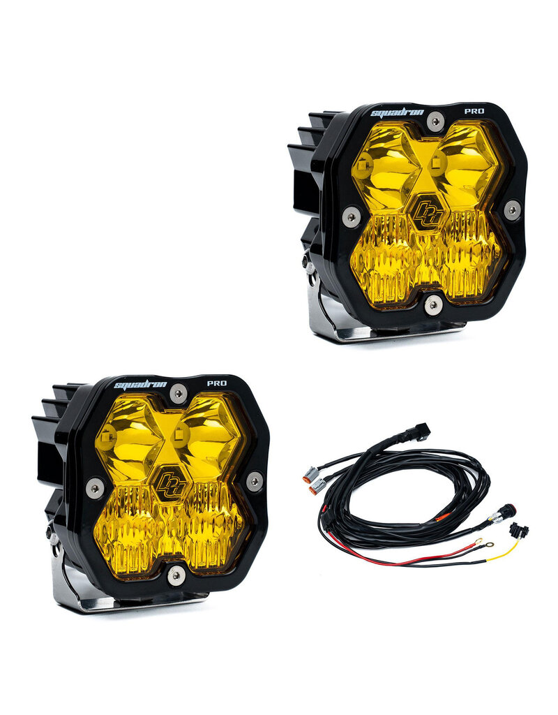 BAJA DESIGNS Squadron 2.0 Pro Schwarz LED-Zusatzscheinwerfer-Paar – Universal (verschiedene Optionen erhältlich)