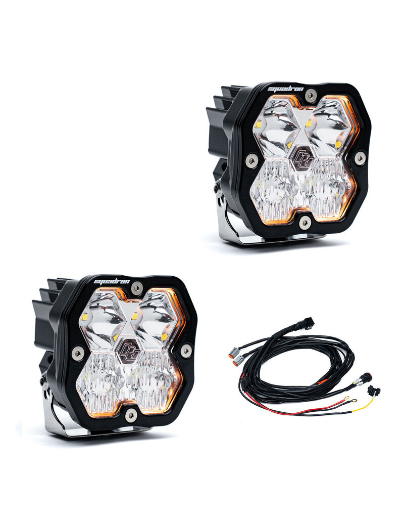 BAJA DESIGNS Squadron 2.0 SPORT Black LED Auxiliary Light Pod Pair – Universal (different options available)