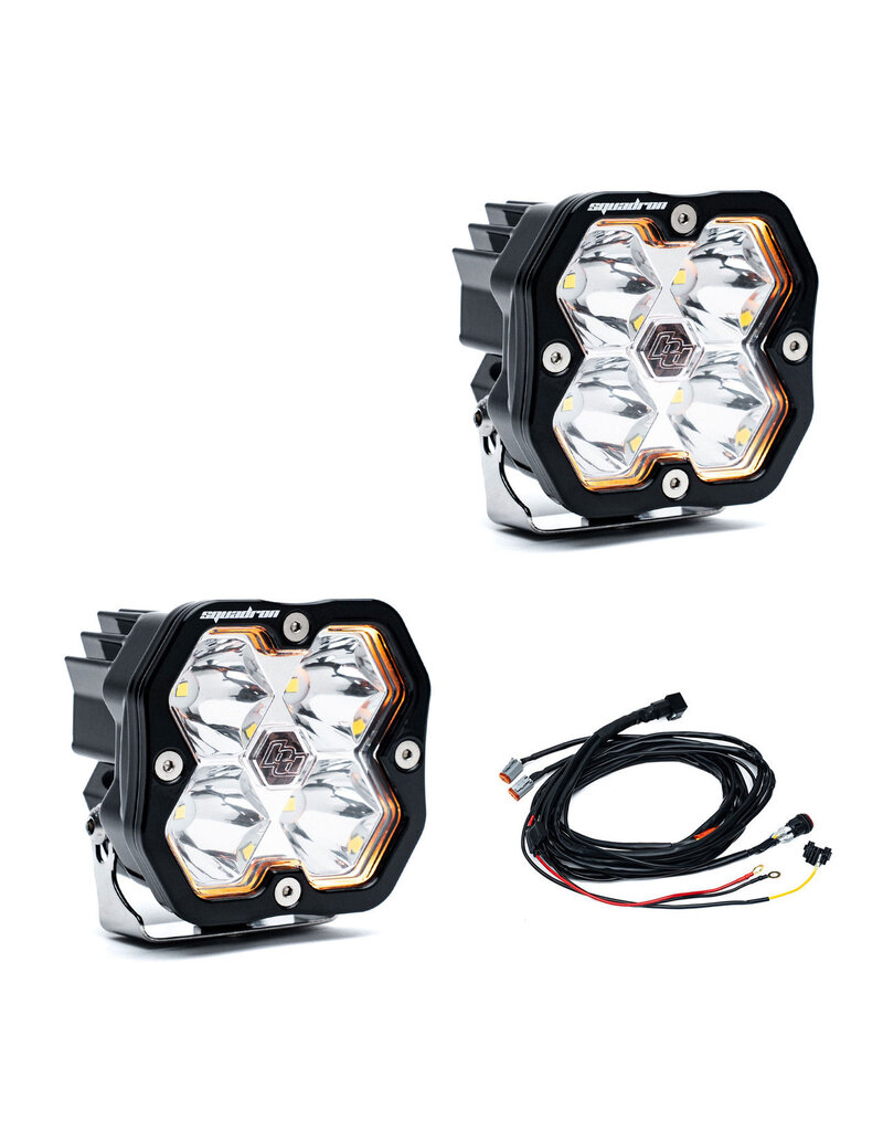 BAJA DESIGNS Squadron 2.0 SPORT Black LED Auxiliary Light Pod Pair – Universal (different options available)