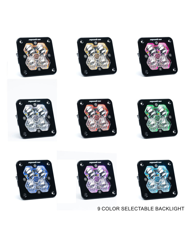 Squadron 2.0 Sport Black LED-Leuchtenmodul zur bündigen Montage – Baja Designs