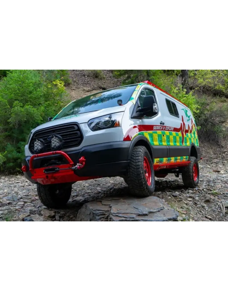 COMPLETE 4"/10,16cm LIFT KIT - FORD TRANSIT (2015-UP RWD SINGLE WHEEL ONLY) by VAN COMPASS