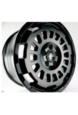 TWIN-MONOTUBE-PROJECT-AT-HD MONOBLOC (All-Terrain Heavy Duty), 8.5Jx18H2, ET 57, 5x130 Aluminum Wheel in Satin Black for Fiat Ducato 3 MAXI Version (250 )