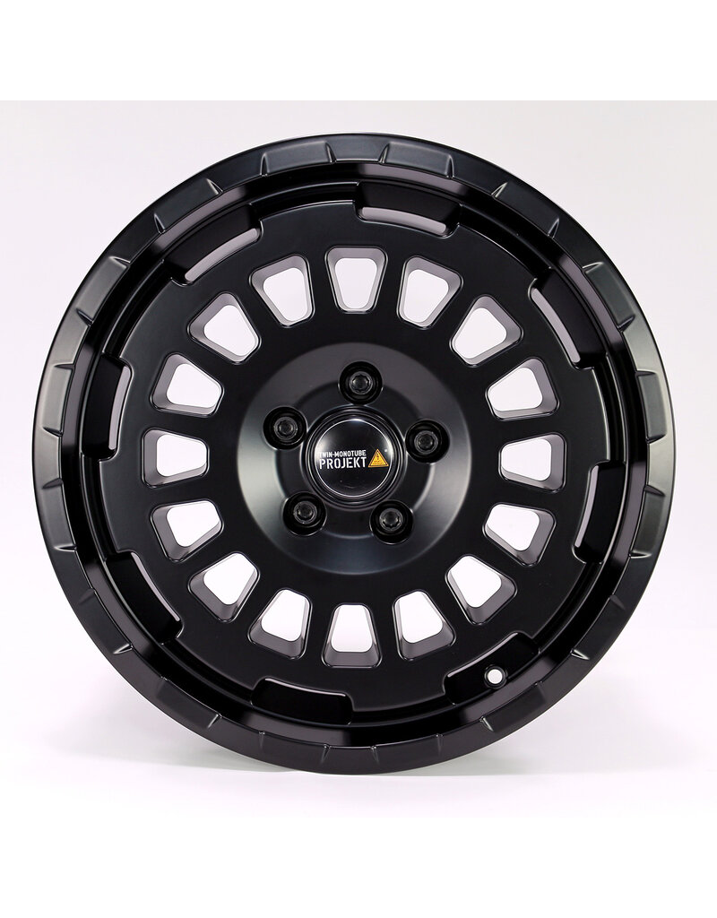 TWIN-MONOTUBE-PROJEKT-AT-HD MONOBLOC (All terrain-heavy duty), 8,5Jx18H2, ET 57, 5x130 ALU FELGE IN SEIDENMATT SCHWARZ FÜR Fiat Ducato 3 MAXI Version (250 )