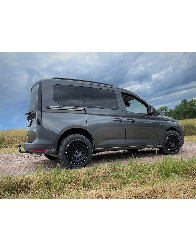 EIBACH + KIT DE RESSORTS DE REHAUSSAGE PROLIFT 25/30 mm AVEC 4 RESSORTS RENFORCÉS Compatible avec la VW Caddy 5 (voiture particulière), 2WD + 4WD, version standard (empattement court), ne convient pas aux véhicules utilitaires/fourgons