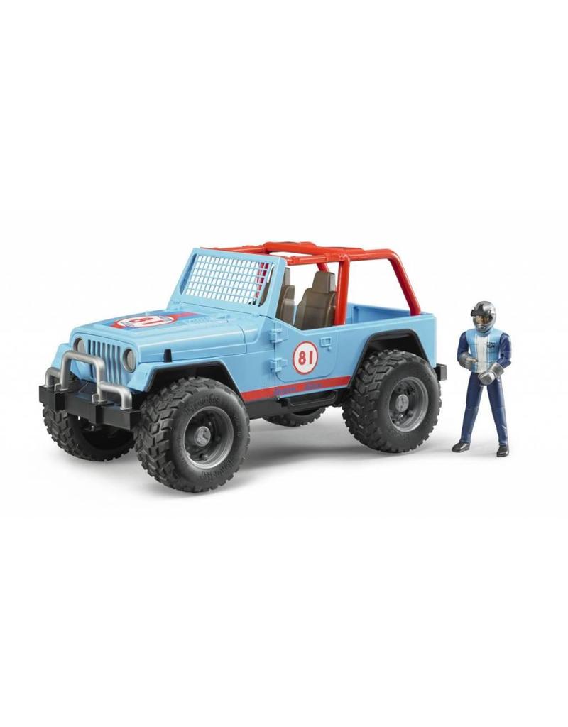 Bruder Bruder 2541 - Jeep Cross Country Blauw met rally-rijder