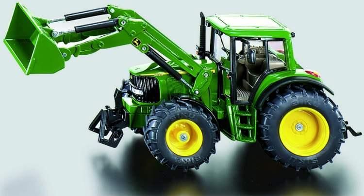 Tracteur John Deere Avec Chargeur Frontal SIKU 1/32 - Modèle Réduit 3652 En Métal, Vert/Jaune/Noir, Neuf