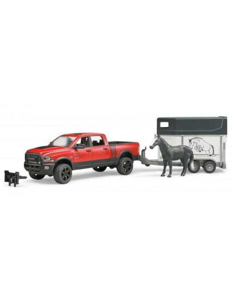 Bruder Bruder 2501 - Dodge RAM 2500 Power Wagon met paardentrailer en paard