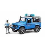 Bruder Bruder 2597 - Land Rover Defender Stationwagen - Politieauto en politie agent