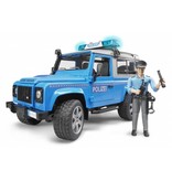 Bruder Bruder 2597 - Land Rover Defender Stationwagen - Politieauto en politie agent