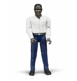 Bruder Bruder 60004 - Speelfiguur man: donker, zwart, donkerblauwe jeans