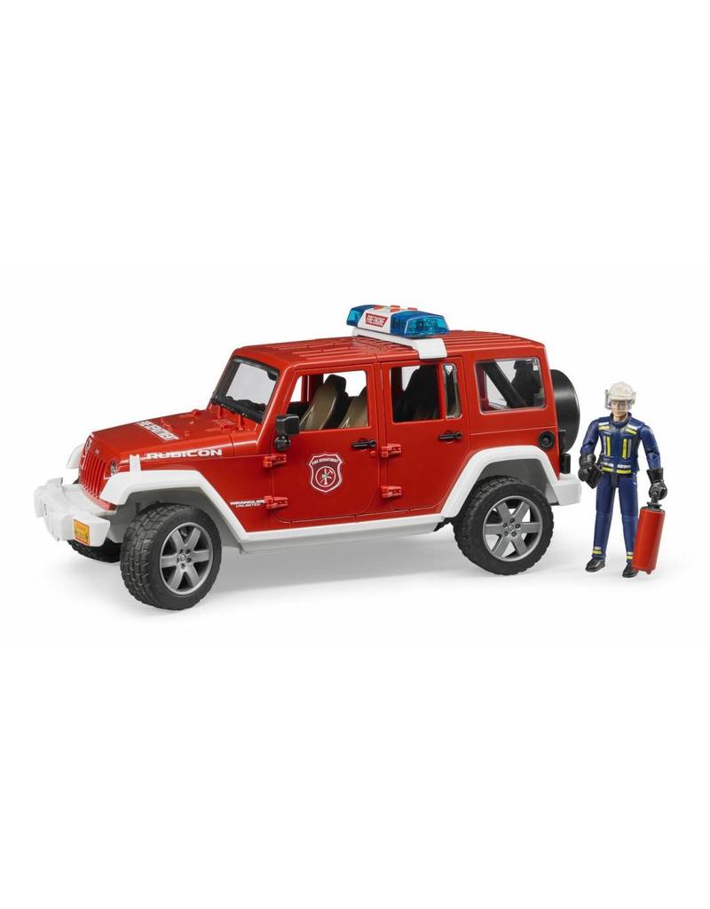 Bruder Bruder 2528 - Jeep Wrangler Unlimited Rubicon brandweerauto + brandweerman