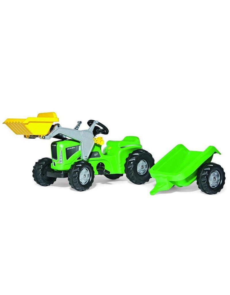 Rolly Toys Rolly Toys 630035 - RollyKiddy Futura met voorlader en aanhanger - groen