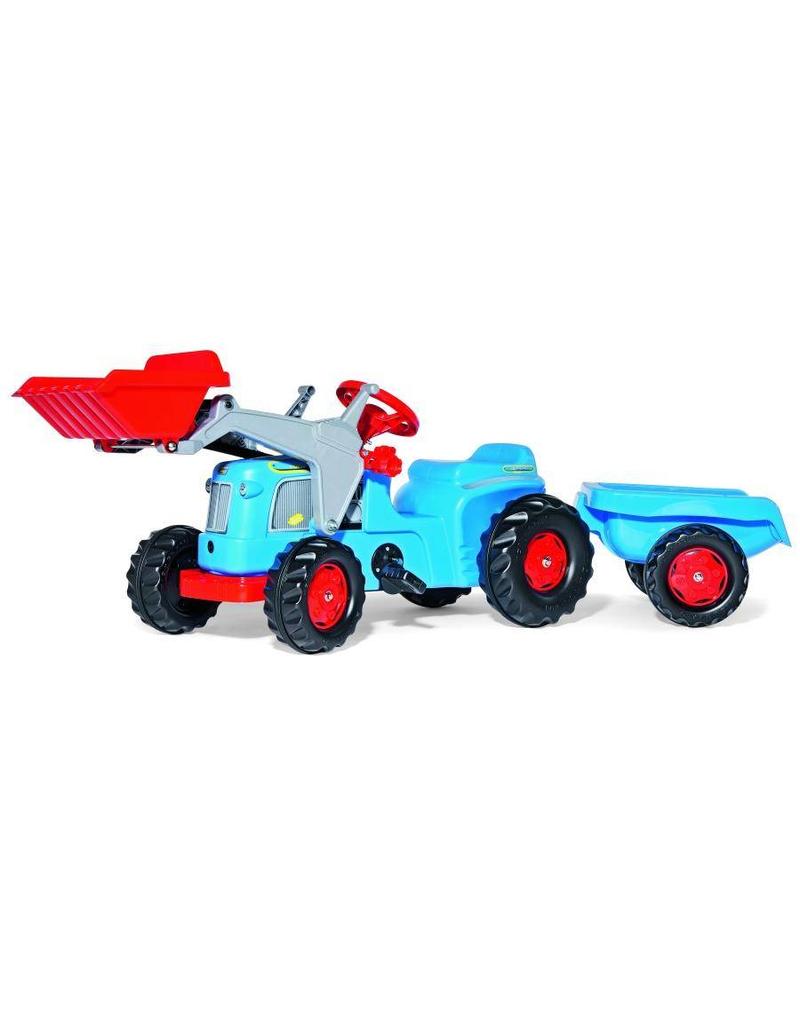 Rolly Toys Rolly Toys 630042 - RollyKiddy Classic tractor met voorlader en aanhanger - blauw