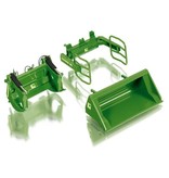 Wiking Wiking 77381 - John Deere kleur Frontladerset A : Bak, Balen- & Bomenklem 1:32