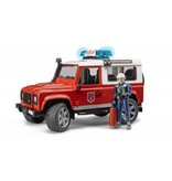 Bruder Bruder 2596 - Land Rover Defender Stationwagen - Brandweerauto en brandweerman