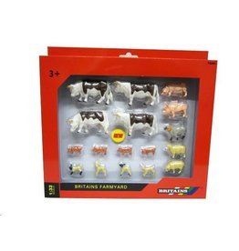 Britains Britains 43096 - Voordeelset met 17 Boerderij Dieren 1:32