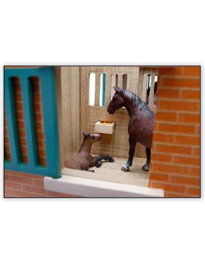 Kids Globe Kids Globe 610595 - Paardenstal met 7 boxen (1:24) GESCHIKT voor SCHLEICH!!