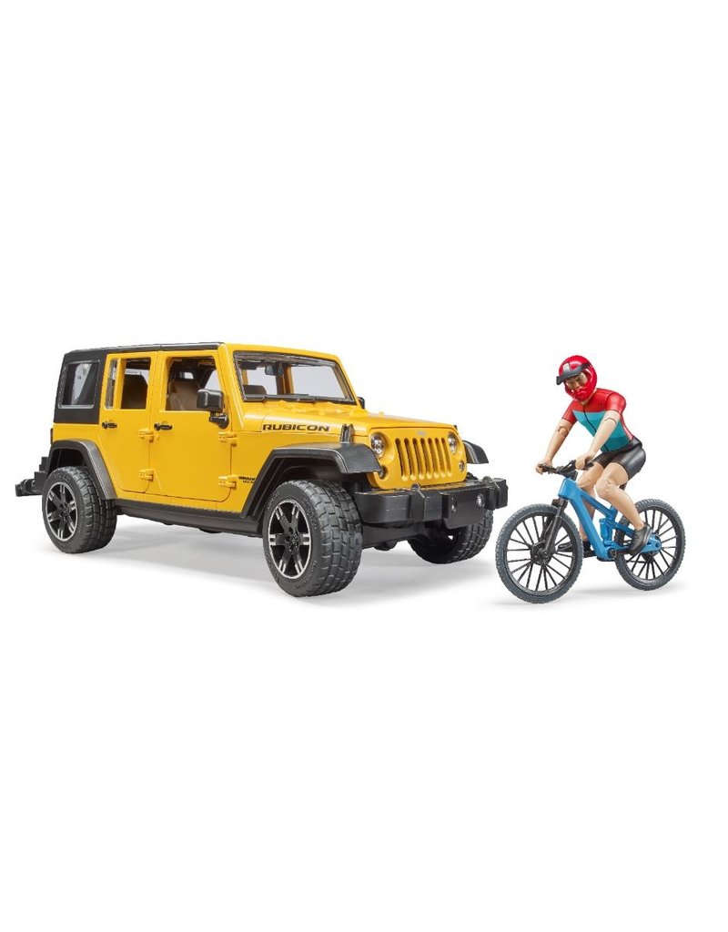 Bruder Bruder 2543 - Jeep Wrangler Rubicon Unlimited met mountainbike en speelfiguur