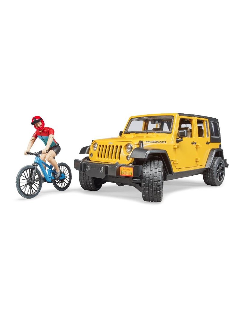 Bruder Bruder 2543 - Jeep Wrangler Rubicon Unlimited met mountainbike en speelfiguur