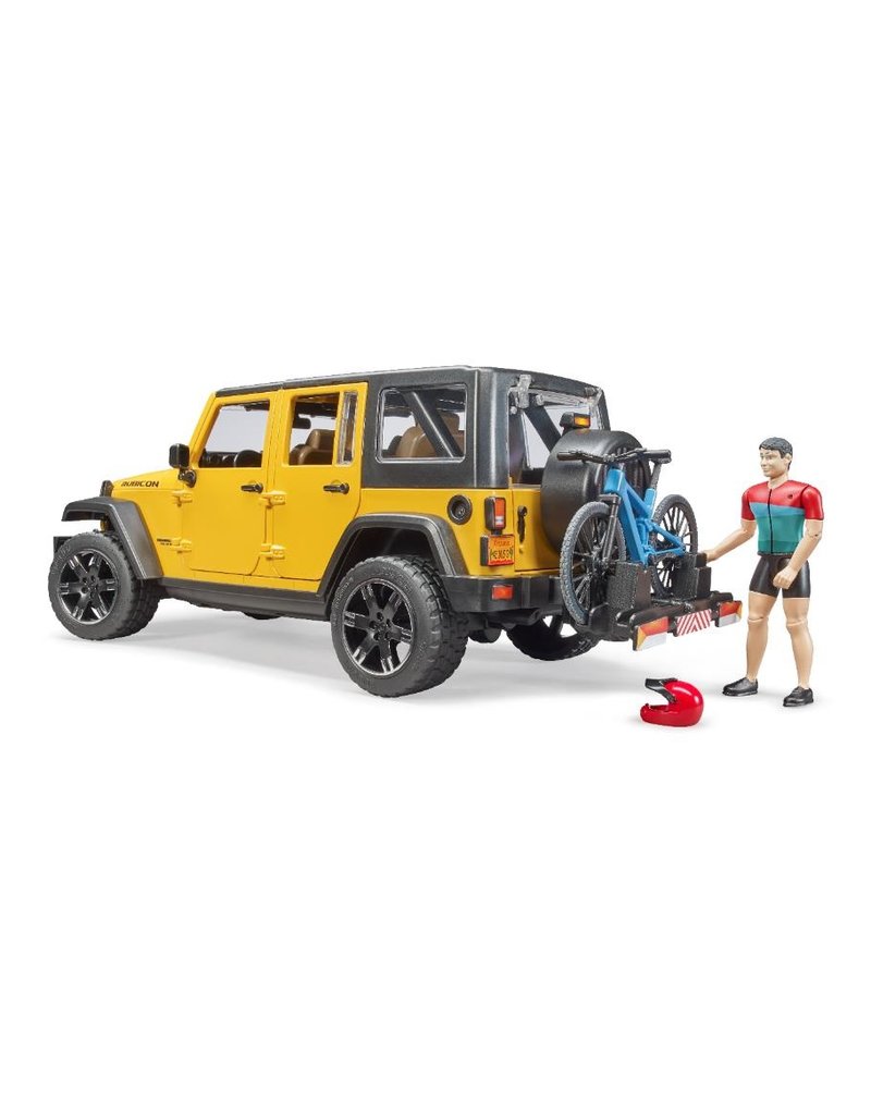 Bruder Bruder 2543 - Jeep Wrangler Rubicon Unlimited met mountainbike en speelfiguur