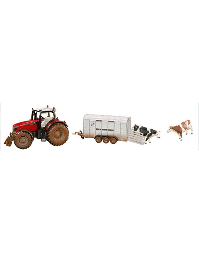 Siku Siku 8608 - Massey Ferguson met veetrailer 1:32