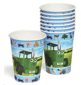 Tractor Ted Tractor Ted - Party Bekers - 8 stuks