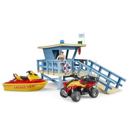 Bruder Bruder 62780 - Strandwacht met toren, quad en jetski