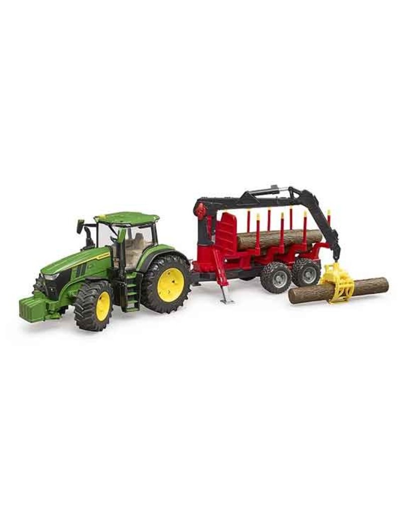 Bruder Bruder 3154 - John Deere 7R 350 met bomentrailer en 4 boomstammen