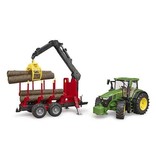 Bruder Bruder 3154 - John Deere 7R 350 met bomentrailer en 4 boomstammen