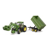 Bruder Bruder 3155 - John Deere 7R met voorlader en aanhanger