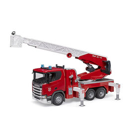 Bruder Bruder 3591 - Scania brandweer ladderwagen met waterpomp, licht & geluid