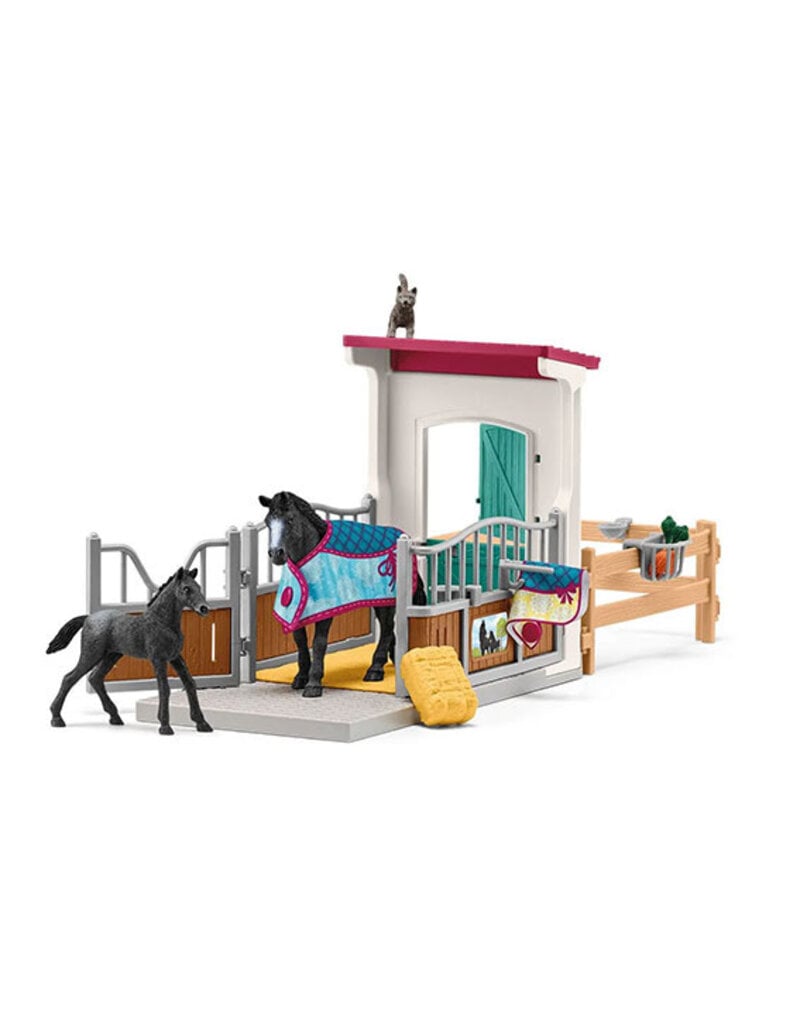 Schleich Schleich Horses 42611 - Paardenbox met merrie en veulen