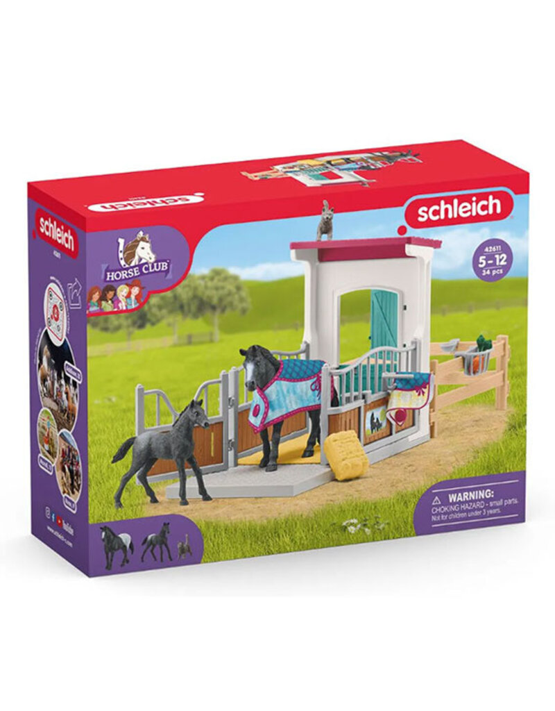 Schleich Schleich Horses 42611 - Paardenbox met merrie en veulen