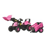 Rolly Toys Rolly Toys 81310 - RollyJunior Roze tractor met aanhanger