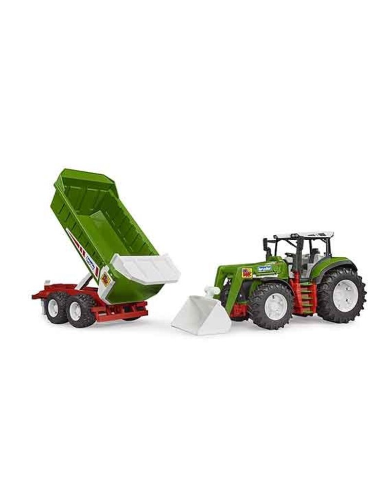 Bruder Bruder Roadmax 03452 - Tractor met voorlader en aanhanger