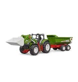 Bruder Bruder Roadmax 03452 - Tractor met voorlader en aanhanger