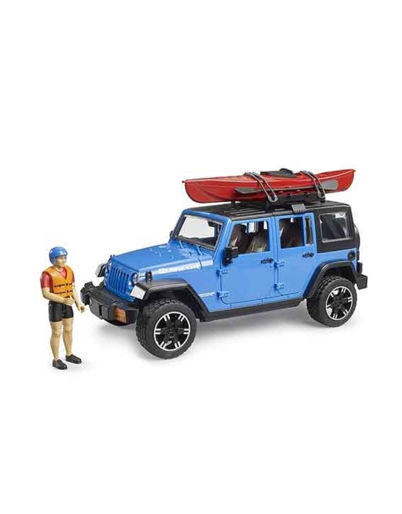 Bruder Bruder 2529 - Jeep Wrangler Rubicon Unlimited met kajak en speelfiguur